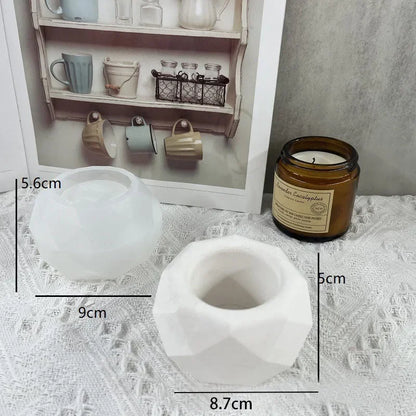 Succulent Plant Pots Molds Silicone Flowerpot Epoxy Resin Mould DIY Handmade Round Concrete Candle Jar Silicone Mould