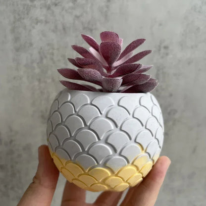 Succulent Plant Pots Molds Silicone Flowerpot Epoxy Resin Mould DIY Handmade Round Concrete Candle Jar Silicone Mould