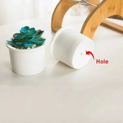 Succulents Ceramic Potted Desktop Can Rotate Ferris Wheel Flower Pot Creative Decoration Office Flower Container lettre en bois