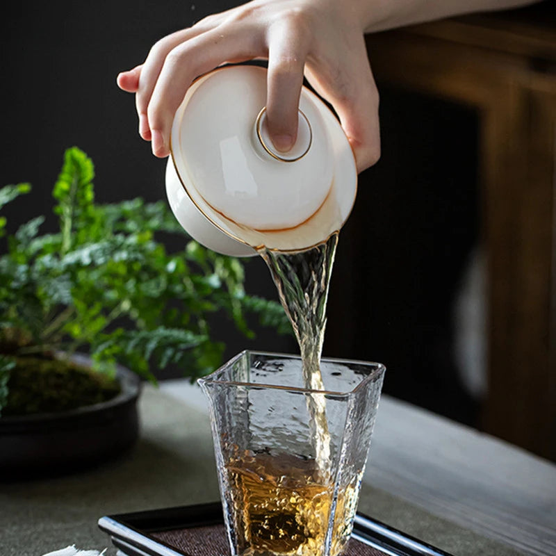 Suet Jade White Porcelain Gaiwan Teacup Handmade Ceramic Tea Tureen Home Teaware Drinkware Travel Cup Chinese Tea Ceremony