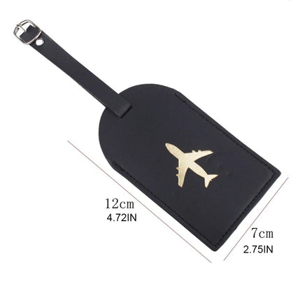 Suitcase Tag Travel Bag Labels Leather Instrument Baggage Luggage Bag Tags