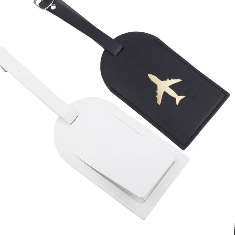 Suitcase Tag Travel Bag Labels Leather Instrument Baggage Luggage Bag Tags