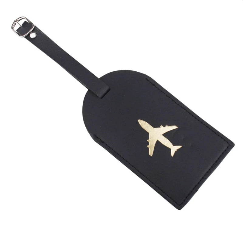 Suitcase Tag Travel Bag Labels Leather Instrument Baggage Luggage Bag Tags
