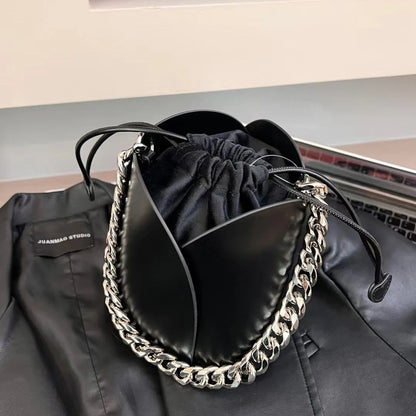 Summer Bag for Women 2024 New Chain Bucket Bag for Women one Shoulder Crossbody Hand-held Bag Vegetable Basket