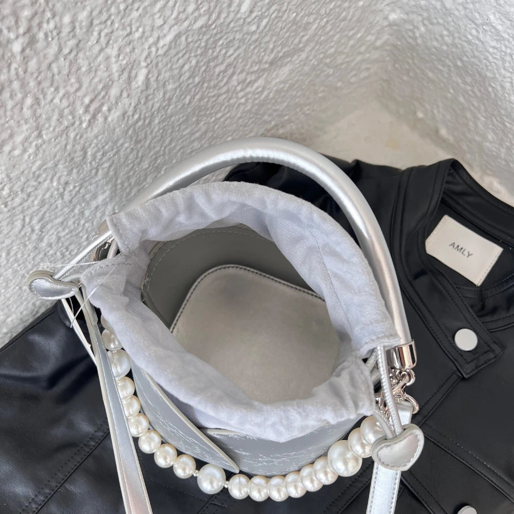 Summer Bag for Women 2024 New Chain Bucket Bag for Women one Shoulder Crossbody Hand-held Bag Vegetable Basket