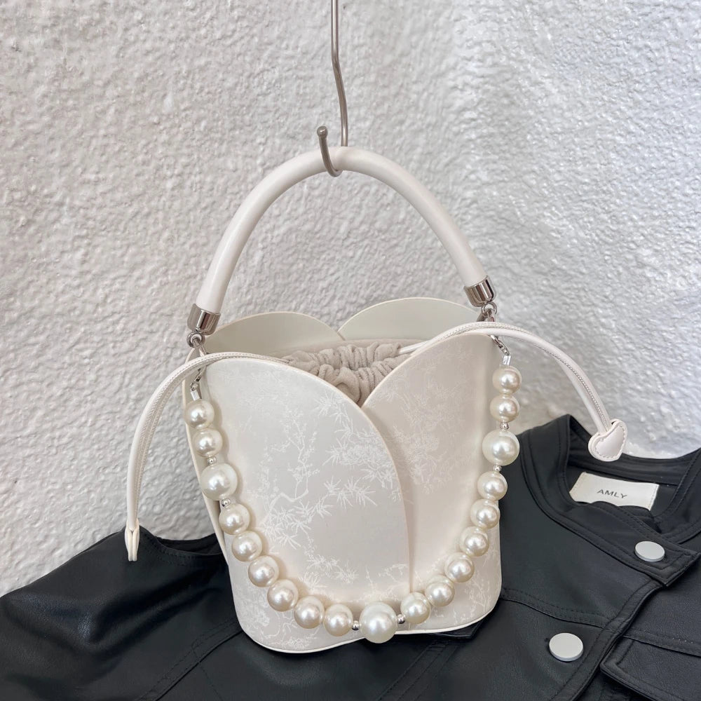 Summer Bag for Women 2024 New Chain Bucket Bag for Women one Shoulder Crossbody Hand-held Bag Vegetable Basket