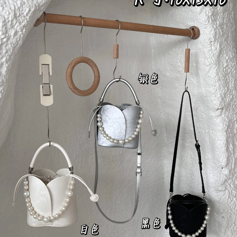 Summer Bag for Women 2024 New Chain Bucket Bag for Women one Shoulder Crossbody Hand-held Bag Vegetable Basket
