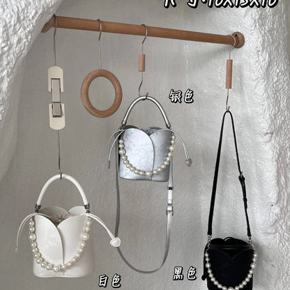 Summer Bag for Women 2024 New Chain Bucket Bag for Women one Shoulder Crossbody Hand-held Bag Vegetable Basket