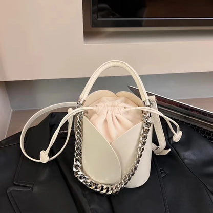 Summer Bag for Women 2024 New Chain Bucket Bag for Women one Shoulder Crossbody Hand-held Bag Vegetable Basket
