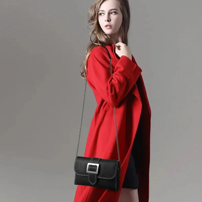 Summer Fashion New Style PU Handbag Korean-style-Style Magnetic Snap Bag Solid Versatile Large-Volume Cross-body Shoulder