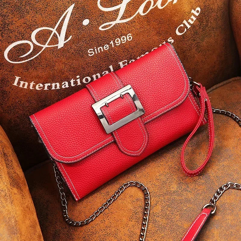 Summer Fashion New Style PU Handbag Korean-style-Style Magnetic Snap Bag Solid Versatile Large-Volume Cross-body Shoulder