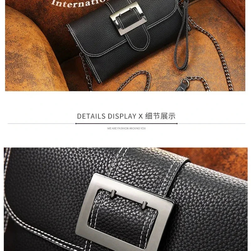 Summer Fashion New Style PU Handbag Korean-style-Style Magnetic Snap Bag Solid Versatile Large-Volume Cross-body Shoulder