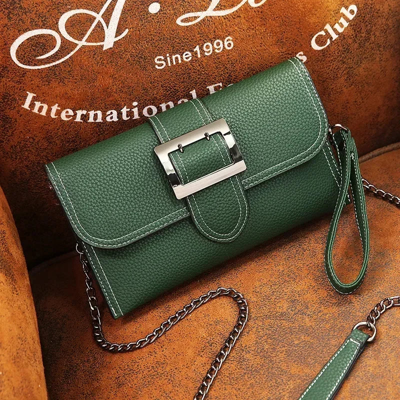Summer Fashion New Style PU Handbag Korean-style-Style Magnetic Snap Bag Solid Versatile Large-Volume Cross-body Shoulder
