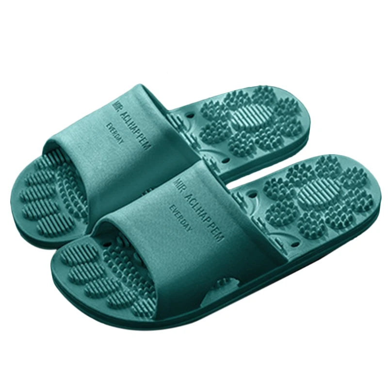 Summer Home Bathroom Non-slip Massage Slippers Indoor Sandals and Slippers Supermarket Hotel Men Women Couple Sandals