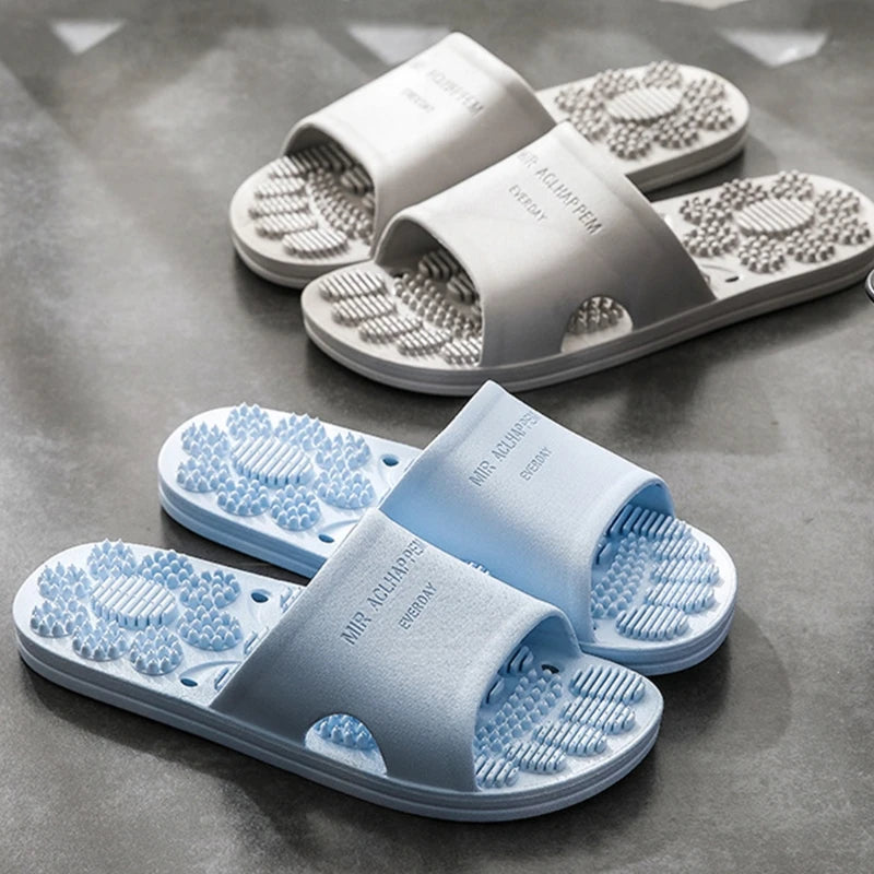 Summer Home Bathroom Non-slip Massage Slippers Indoor Sandals and Slippers Supermarket Hotel Men Women Couple Sandals