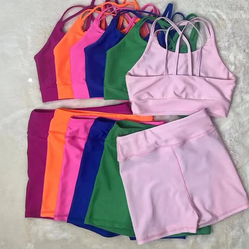 Summer Kids Set Tracksuit  Girl Children Tops+Solid Shorts 2pcs Baby Casual Outfits