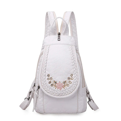 Summer Ladies Washed Leather Backpack 3 In 1 Cute Cat Women Bagpack Small Travel Backpack for Girls Sac A Dos Mochila Feminina