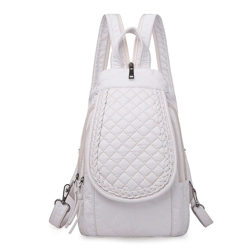 Summer Ladies Washed Leather Backpack 3 In 1 Cute Cat Women Bagpack Small Travel Backpack for Girls Sac A Dos Mochila Feminina