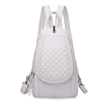 Summer Ladies Washed Leather Backpack 3 In 1 Cute Cat Women Bagpack Small Travel Backpack for Girls Sac A Dos Mochila Feminina