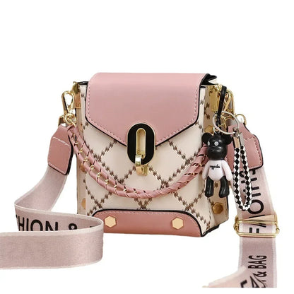 Summer New Bag Korean Style Simple Small Square Bags Fashion All-Match Shoulder Crossbody Fashion Mini Phone Bag Women's Bag