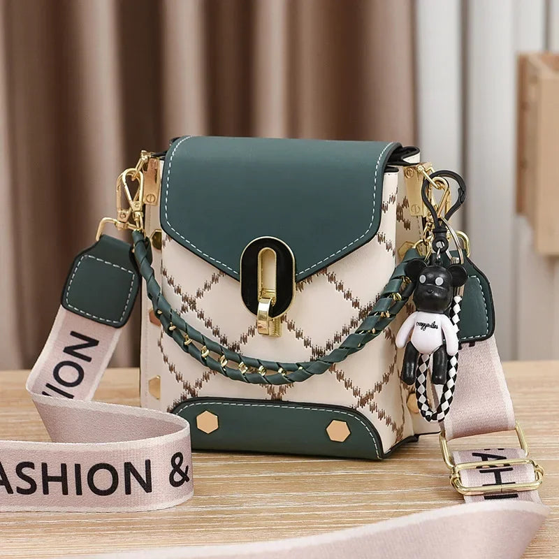 Summer New Bag Korean Style Simple Small Square Bags Fashion All-Match Shoulder Crossbody Fashion Mini Phone Bag Women's Bag