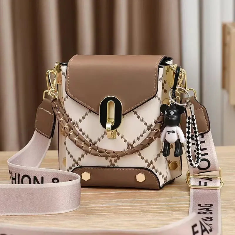Summer New Bag Korean Style Simple Small Square Bags Fashion All-Match Shoulder Crossbody Fashion Mini Phone Bag Women's Bag