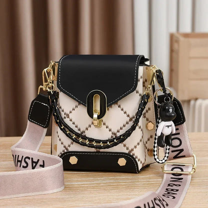 Summer New Bag Korean Style Simple Small Square Bags Fashion All-Match Shoulder Crossbody Fashion Mini Phone Bag Women's Bag