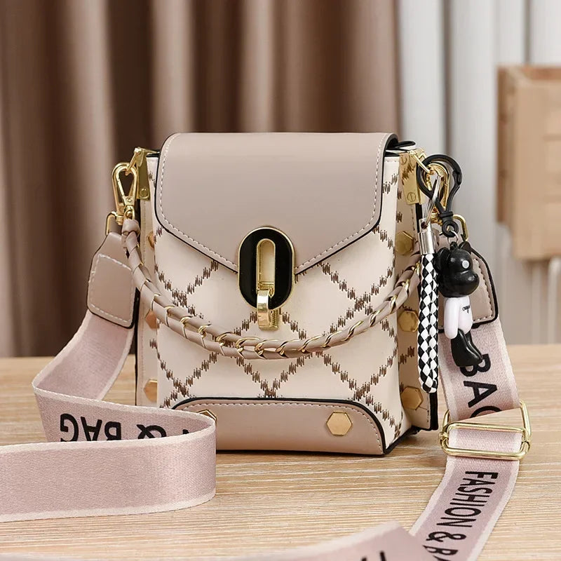 Summer New Bag Korean Style Simple Small Square Bags Fashion All-Match Shoulder Crossbody Fashion Mini Phone Bag Women's Bag