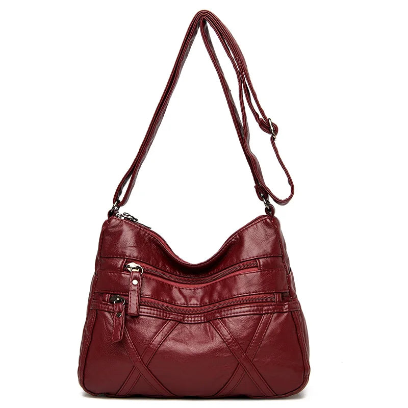 Summer Shoulder Messenger Bags For Women 2024 New Purses And Handbags Soft Leather Crossbody Bags Casual Small Tote Bag Bolsos