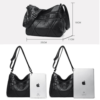 Summer Shoulder Messenger Bags For Women 2024 New Purses And Handbags Soft Leather Crossbody Bags Casual Small Tote Bag Bolsos
