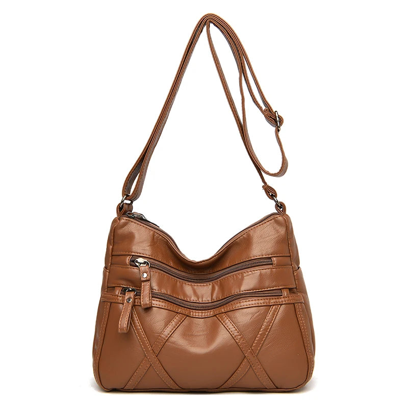 Summer Shoulder Messenger Bags For Women 2024 New Purses And Handbags Soft Leather Crossbody Bags Casual Small Tote Bag Bolsos