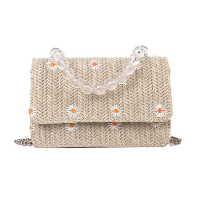 Summer Straw Crossbody Bag Beach Woven Tote Travel Shoulder Bag for Women Girls
