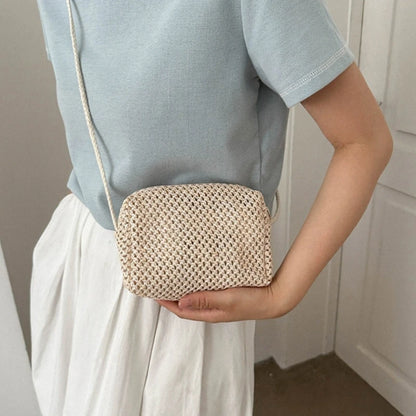 Summer Woven Tote Crossbody Bag Womens Straw Handbag Vacation Shoulder Bags