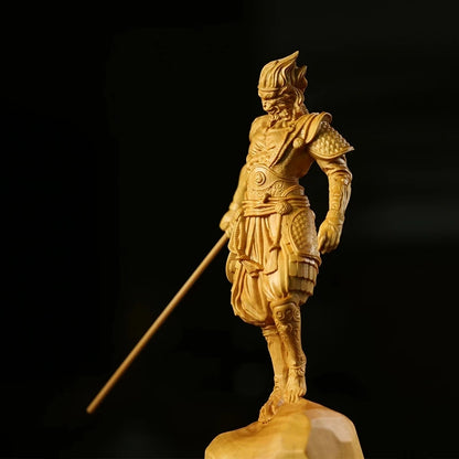 Sun Wukong - Monkey King Statue Kung Fu Tea Set Home Decor Solid Wood Figurines Tal Crafts