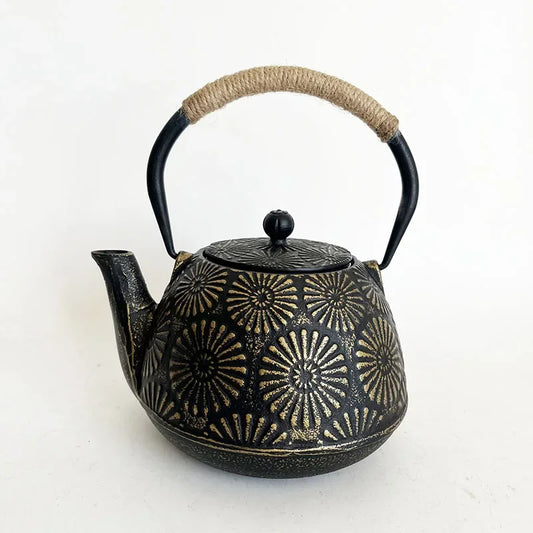 Sunflower 900ml Unique Cast Iron Teapot With Strainer Tetera Tetsubin Tea Kettle Tea Maker For Boiling Water Decoration Ornament