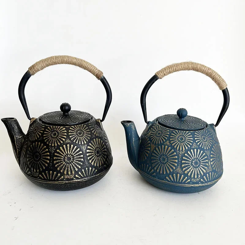 Sunflower 900ml Unique Cast Iron Teapot With Strainer Tetera Tetsubin Tea Kettle Tea Maker For Boiling Water Decoration Ornament