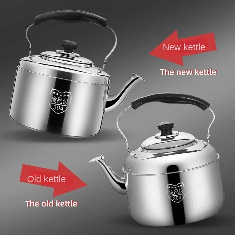 Super Thick 304 Stainless Steel Teapot with Large Capacity Whistle Gas Gas Electric Cooker Teapot with Kettle