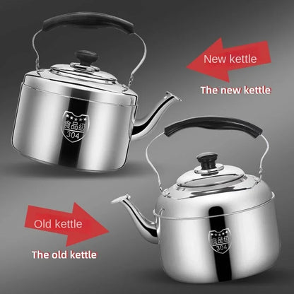 Super Thick 304 Stainless Steel Teapot with Large Capacity Whistle Gas Gas Electric Cooker Teapot with Kettle