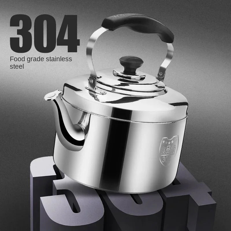 Super Thick 304 Stainless Steel Teapot with Large Capacity Whistle Gas Gas Electric Cooker Teapot with Kettle