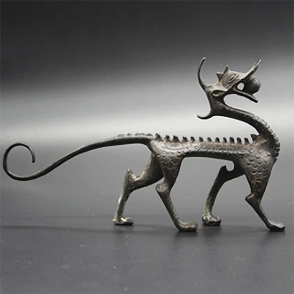 Surprise Price Retro Calligraphy Chinese Dragon Writing Brush Holder Copper Classical Home Decorationer Study Desktop Penholder