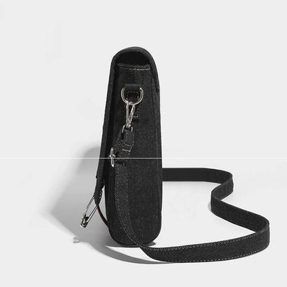 Sweet Gilrs Lolita Japanese Canvas Bags Female Cute Transparent Layer Denim Color ShoulderBags MessengerBags Itabags