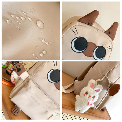 Sweet Girl Lolita Embroidery Cat Styling Backpacks Students Cute Rabbit Pendant Waterproof Laptop School Bags