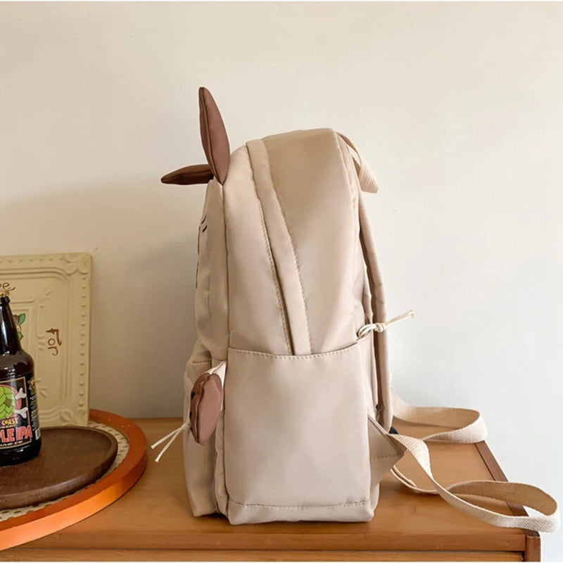 Sweet Girl Lolita Embroidery Cat Styling Backpacks Students Cute Rabbit Pendant Waterproof Laptop School Bags