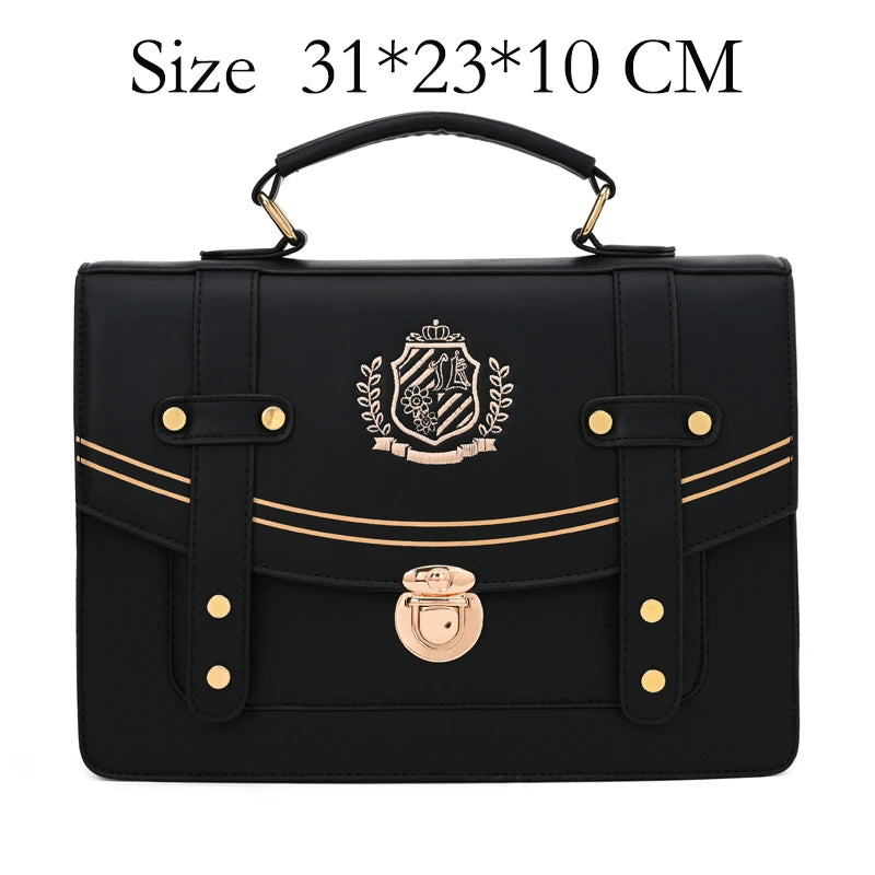 Sweet Girls Lolita JK Backpacks Satchels Handbags Cute Students Embroidery Badge School Shoulders Bags Briefcase Bookbags