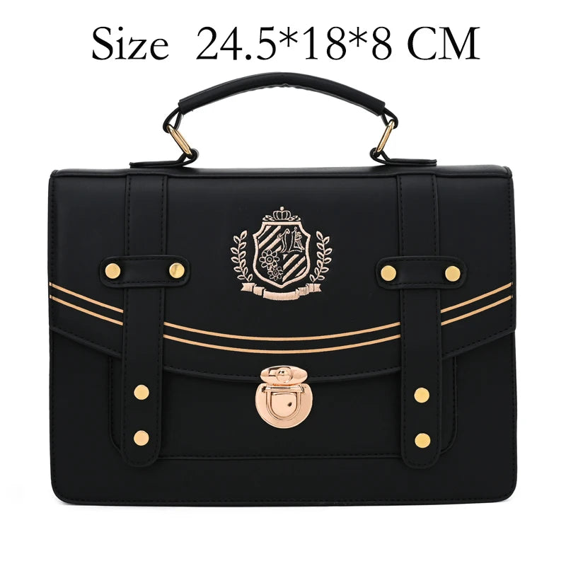 Sweet Girls Lolita JK Backpacks Satchels Handbags Cute Students Embroidery Badge School Shoulders Bags Briefcase Bookbags
