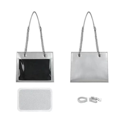 Sweet Japan Style Gilrs Lolita HandBags Totes Female Kawaii Transparent Layer Chains Strap Shoulder Bags Itabags