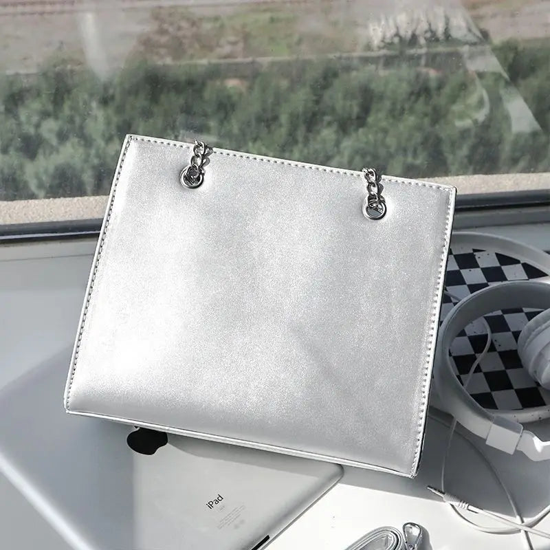 Sweet Japan Style Gilrs Lolita HandBags Totes Female Kawaii Transparent Layer Chains Strap Shoulder Bags Itabags
