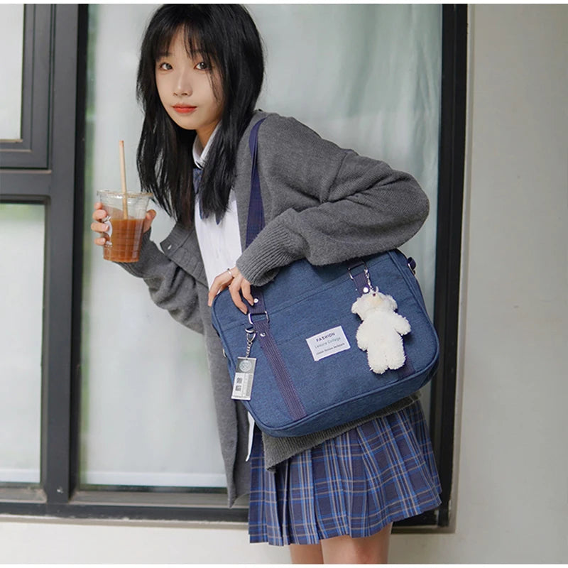 Sweet Japan Style Girls Lolita Shoulder Bags Students JK Anime Bag Embroidery Briefcase Messenger Bags With Strap