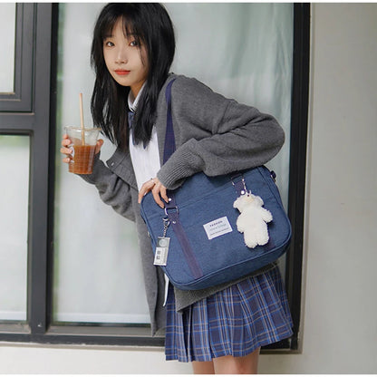 Sweet Japan Style Girls Lolita Shoulder Bags Students JK Anime Bag Embroidery Briefcase Messenger Bags With Strap