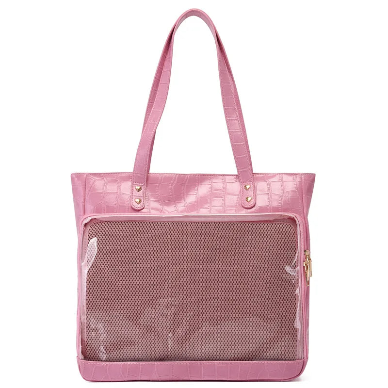 Sweet Japan Style Lolita Girls Cute Tote HandBags Female Kawaii Two Dimensional Shoulder Bags Transparent Layer Itabags